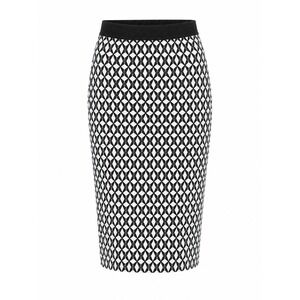 Banana Republic Black‎ White Geometric Diamond Jacquard Pencil Skirt Petite 0P